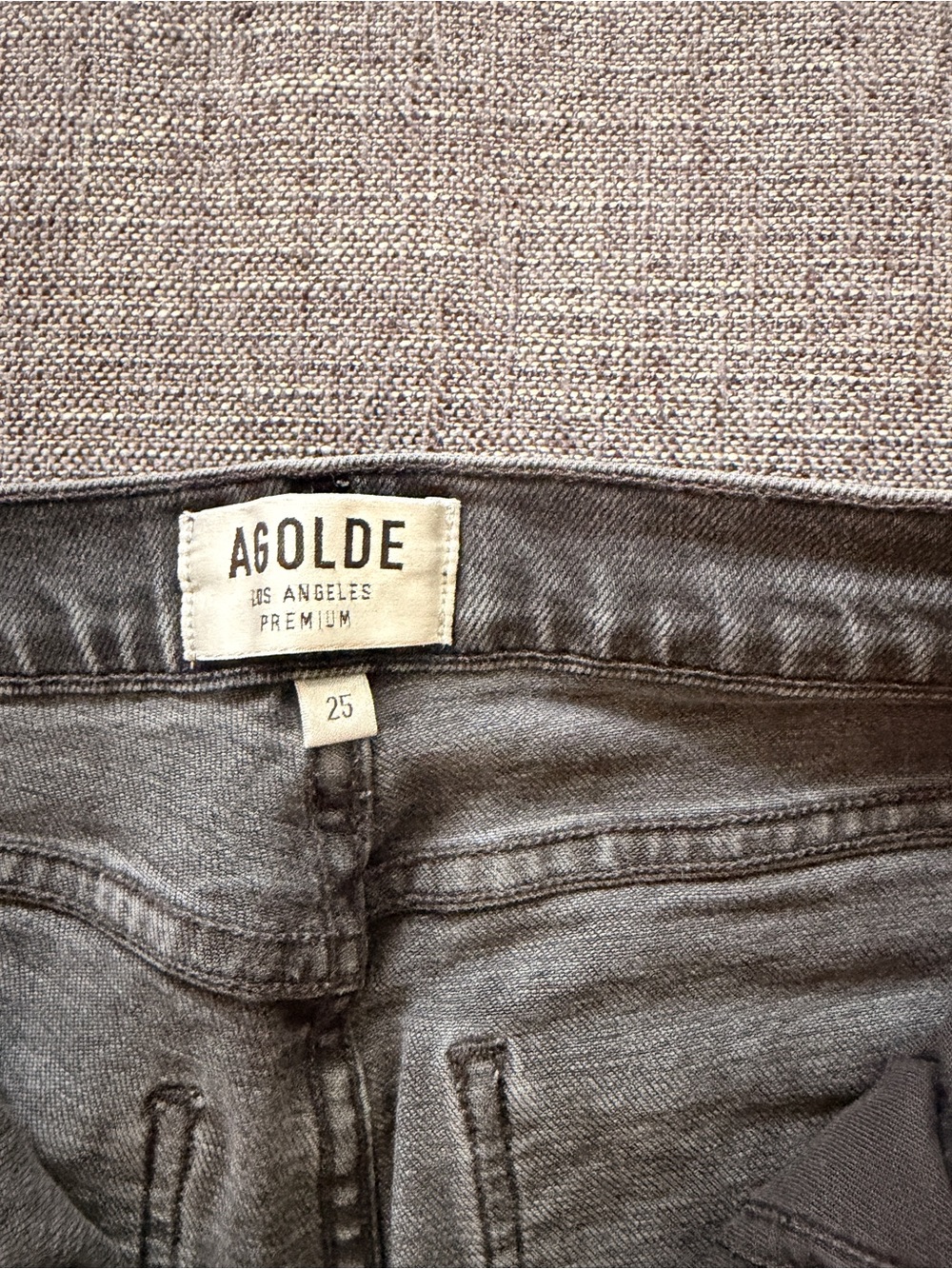 Agolde Women's Charcoal High-Rise Jeans
